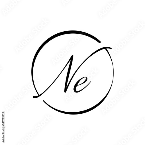 Initial Letter NE Logo Design Vector Template. Creative Abstract NE Letter Logo Design