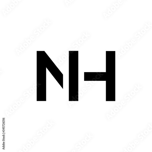 Initial Letter NH Logo Design Vector Template. Creative Abstract NH Letter Logo Design