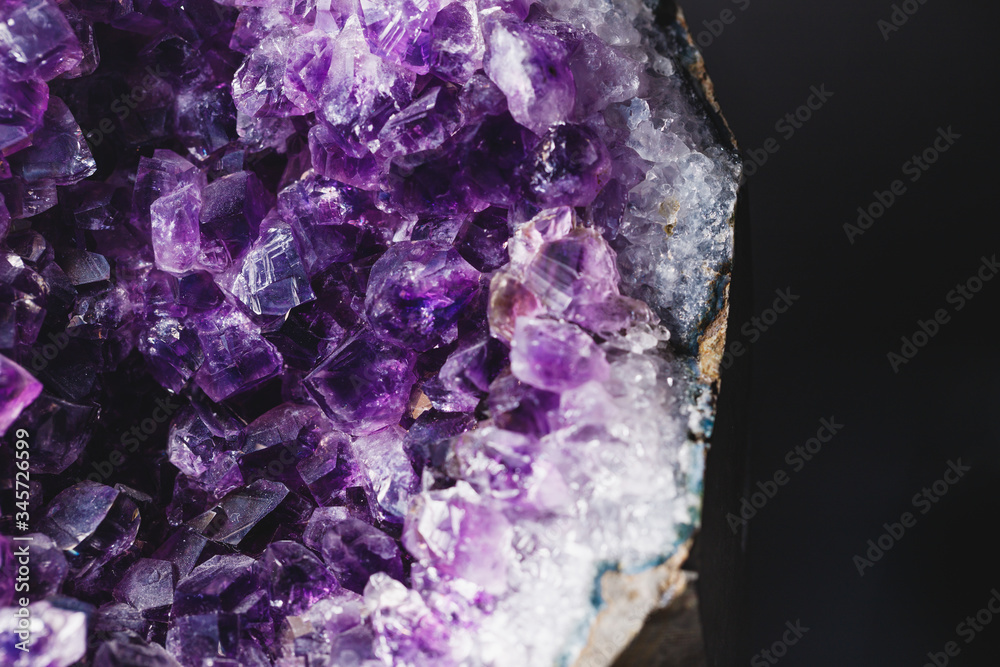 Macro photography of amethyst druzy stone Macro photography of amethyst druzy stone