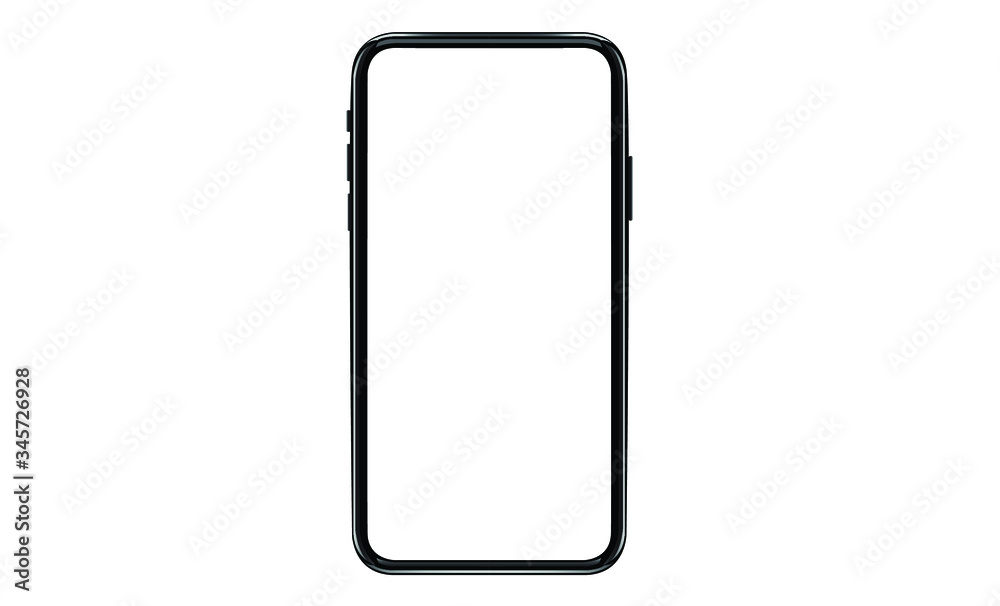 smartphone with a blank screen lying on a flat surface. High Resolution Vector smartphone with a blank screen lying on a flat surface. High Resolution Vector