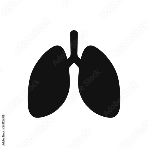 Lungs icon vector. Human organ sign