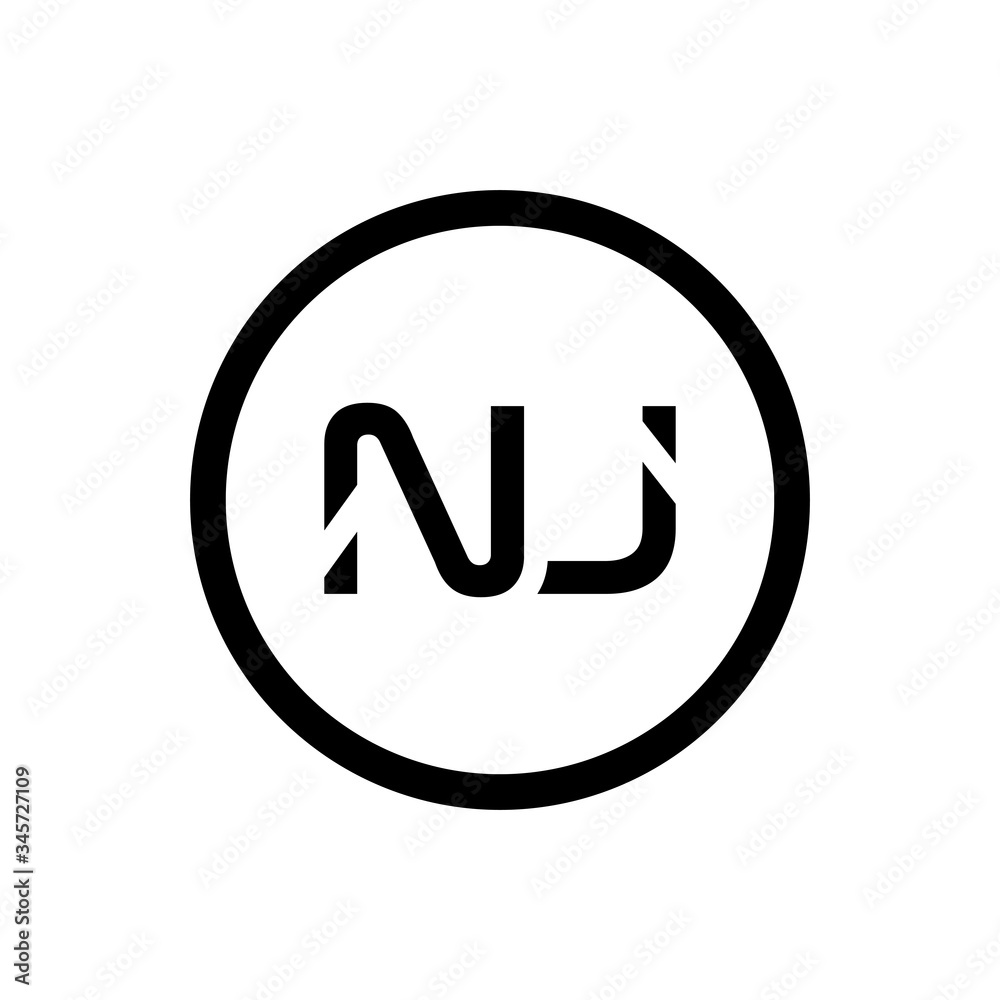 Initial Letter NJ Logo Design Vector Template. Creative Abstract NJ Letter Logo Design Initial Letter NJ Logo Design Vector Template. Creative Abstract NJ Letter Logo Design