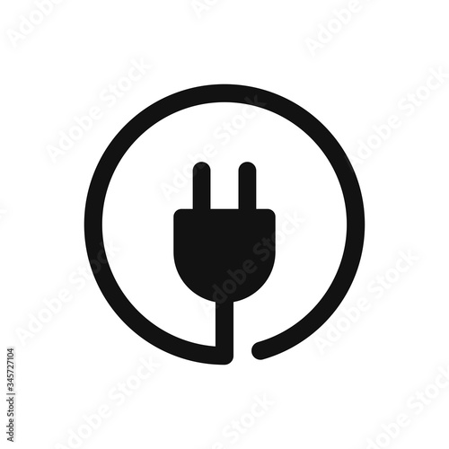 Plug icon vector. Electric plug sign