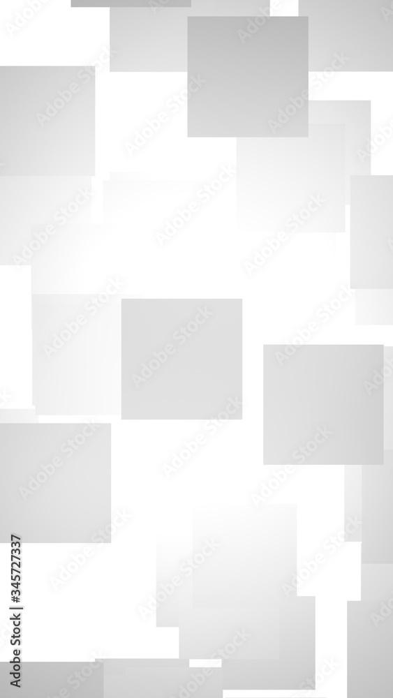 White abstract background. Misty backdrop with grey squares. 3D illustration