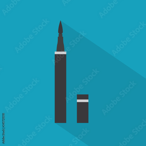 black eyeliner icon- vector illustration