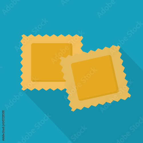 homemade ravioli pasta icon - vector illustration