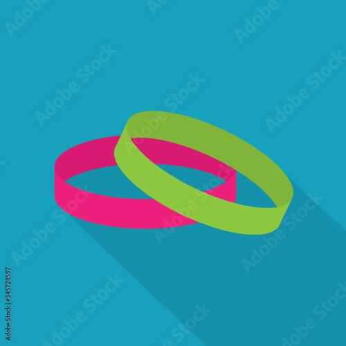colorful rubber wristbands-vector illustration
