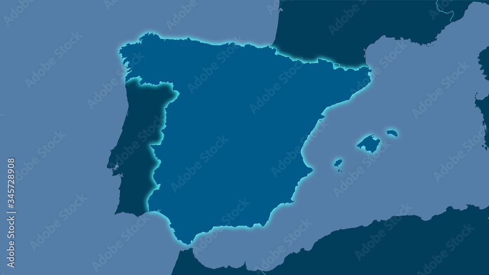 Fototapeta premium Spain, solid - light glow