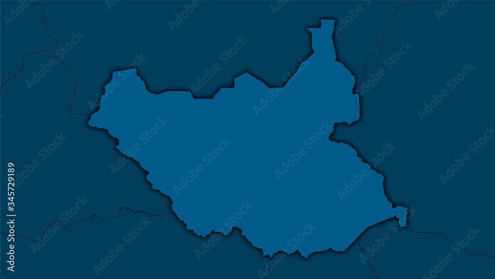 Fototapeta premium South Sudan, solid - dark glow