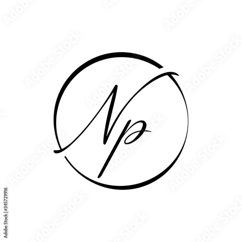 Initial Letter NP Logo Design Vector Template. Creative Abstract NP Letter Logo Design