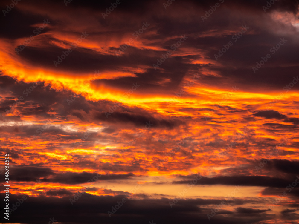 Amazing  sunset sky burning 6 