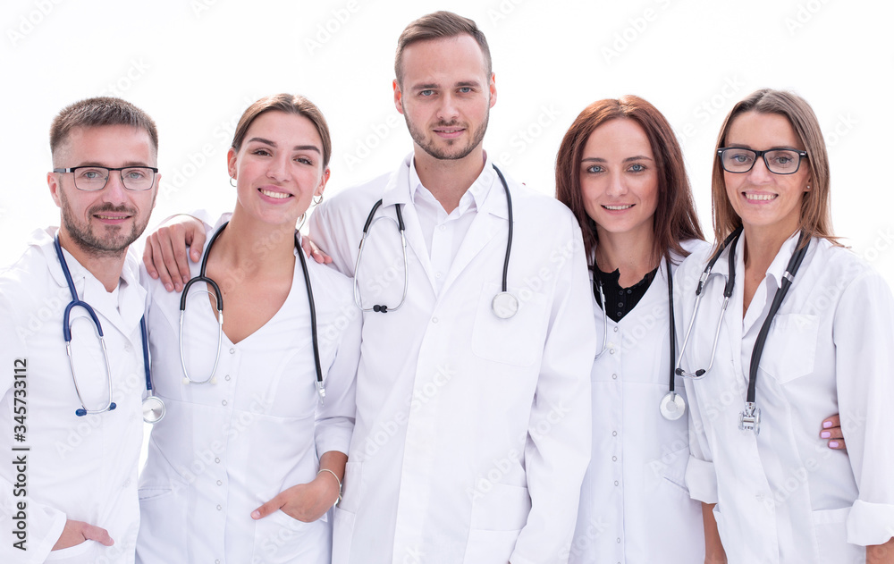 close up. a group of modern medics standing together close up. a group of modern medics standing together