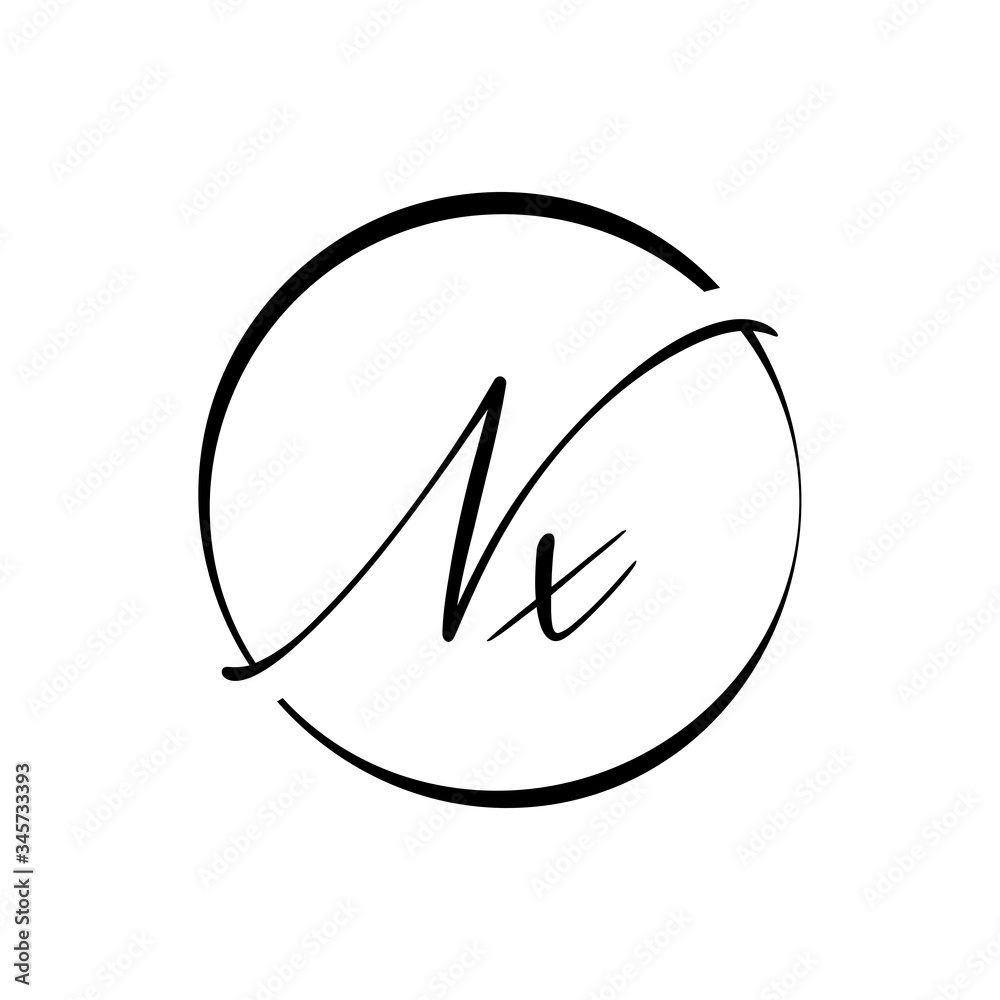 Initial Letter NX Logo Design Vector Template. Creative Abstract NX Letter Logo Design