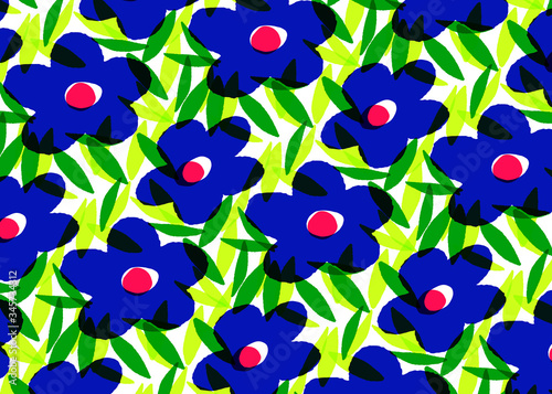 pattern with flowers　花柄　壁紙　背景