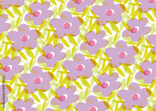 pattern with flowers　花柄　壁紙　背景