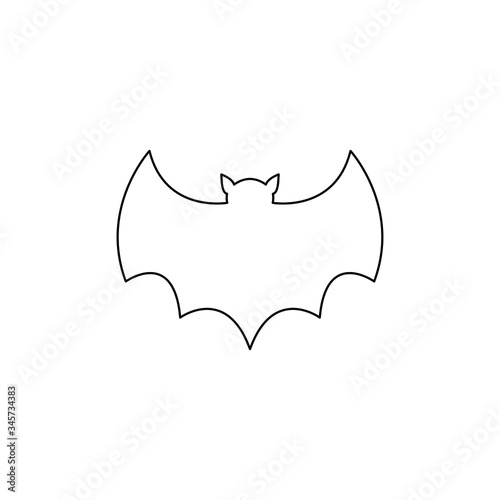 Bat icon vector sign cartoon
