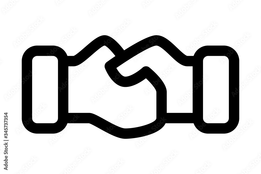 Business handshake / contract agreement flat vector icon for apps and websites Business handshake / contract agreement flat vector icon for apps and websites
