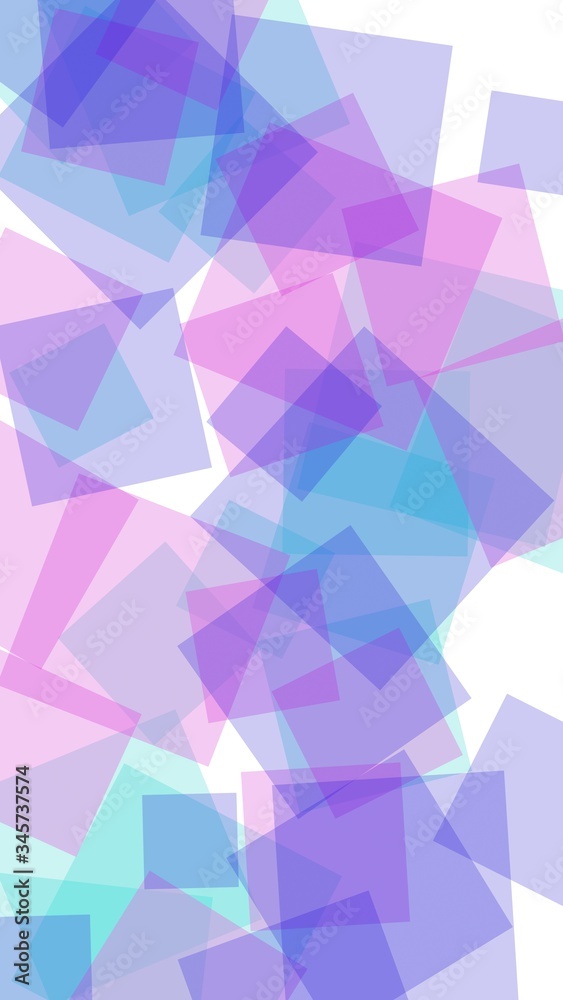 Fototapeta premium Multicolored translucent hexagons on white background. Vertical image orientation. 3D illustration
