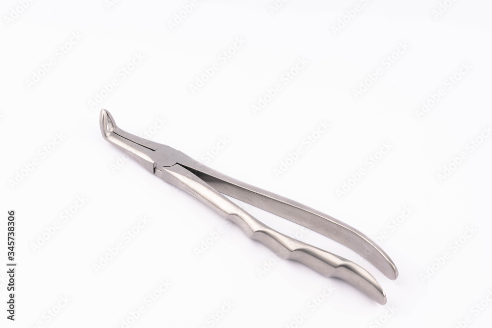 Foto de Dental extraction forceps stainless steel. do Stock | Adobe Stock