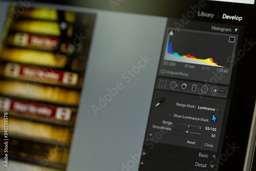 Canvas Print Lightroom Classic Histogram