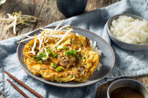 Homemade Chinese Egg Foo Yung Omelette photo