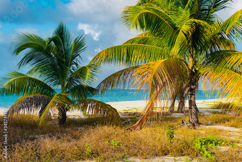 tropical panorama island of Anguilla Caribbean sea