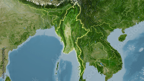 Fotografie Myanmar, satellite B - light glow