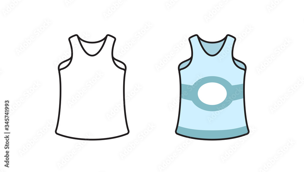 T-shirt icon. Linear vector symbol in a flat style. T-shirt icon. Linear vector symbol in a flat style.