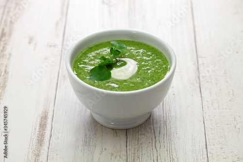 homemade watercress soup, british cuisine