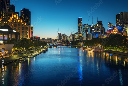 sunset, Yarra River, Melbourne, Victoria, Australia