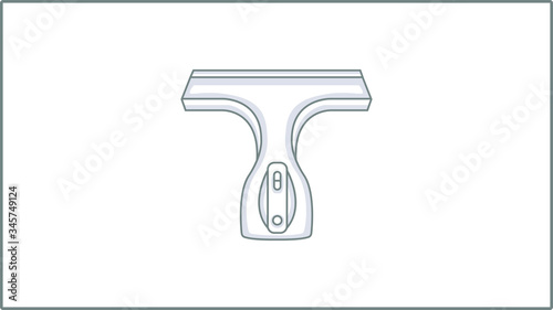 Vector Linear Wiper icon. Windscreen Wiper Illustration. Glass Cleaning Drawing.	