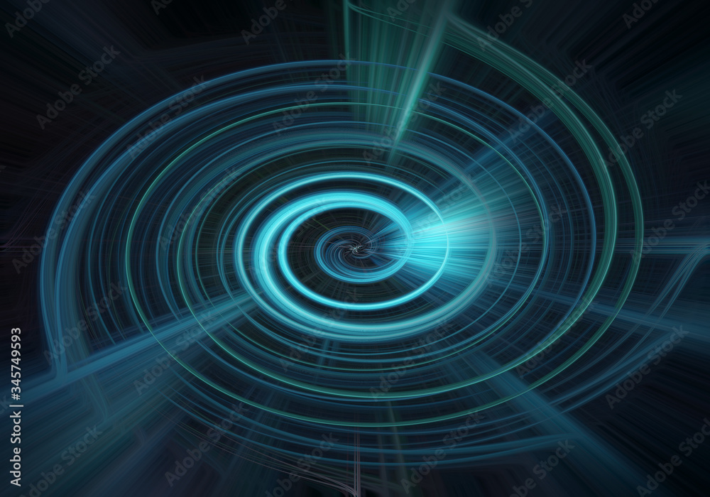 Abstract circle Light Fibers all colors sparkling universe nebula space