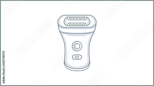 Vector Linear Epilator icon. Depilation Illustration.  Epilation Drawing.	