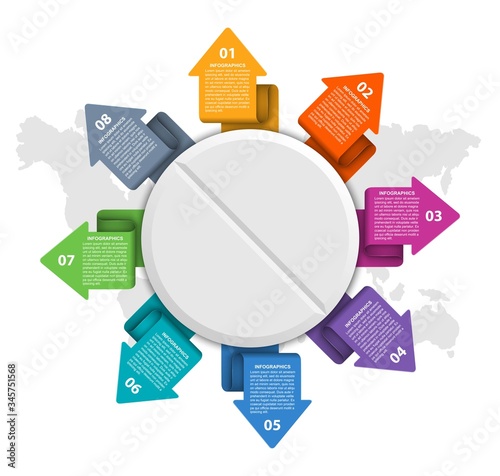 Infographics for medicine. For advertising, presentations or an information banner