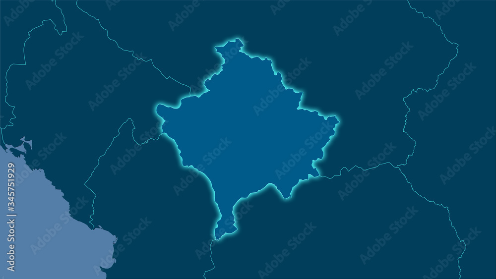 Kosovo, solid - light glow