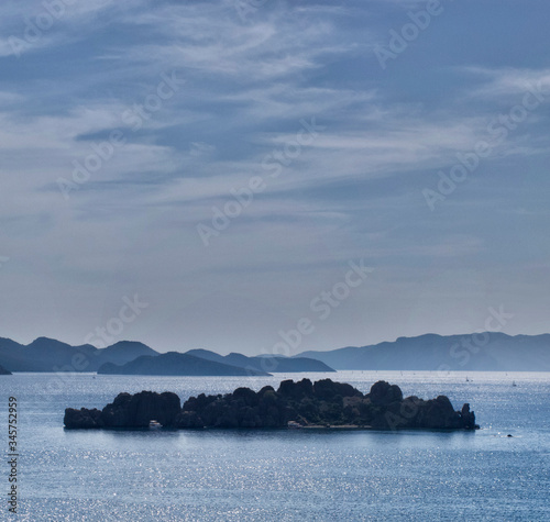the picturesque surroundings of the Marmaris inTurkey. seascape panorama Marmaris inTurkey, beautiful coast , Mediterranean Sea. © maxcam