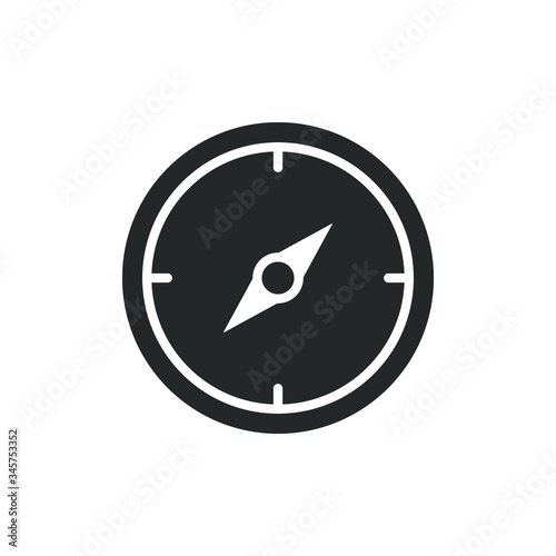 single icon of a compass vector illustration