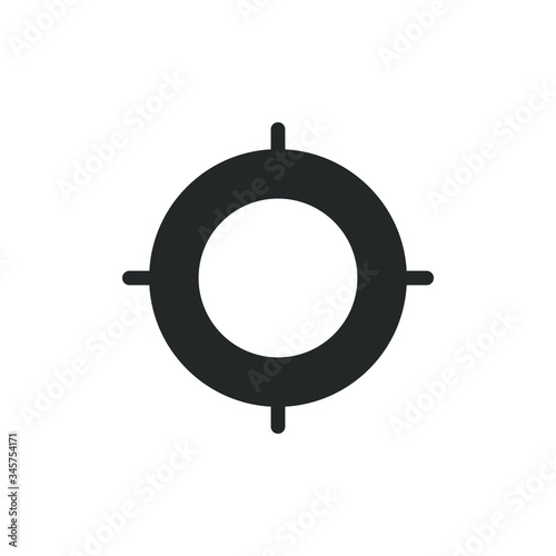 single icon of a target with outline style design