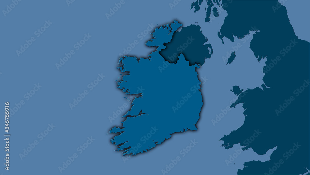 Ireland, solid - dark glow
