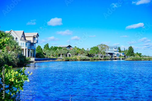 Canvas-taulu Florida Hernando beach landscape, Luxury waterfront house
