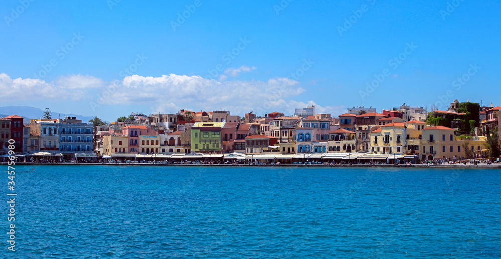 panorama of the old town of Chania, Crete, Greece