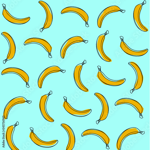 Obraz na płótnie Patron de fondo de plátanos bananos fruta de temporada en Mexico america latina y zonas tropicales w salonie