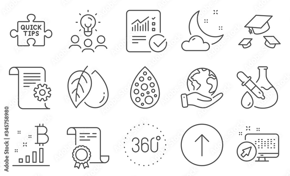 Set of Science icons, such as Web system, Mineral oil. Diploma, ideas, save planet. Quick tips, Night weather, Checked calculation. Swipe up, Artificial colors, Technical documentation. Vector Set of Science icons, such as Web system, Mineral oil. Diploma, ideas, save planet. Quick tips, Night weather, Checked calculation. Swipe up, Artificial colors, Technical documentation. Vector