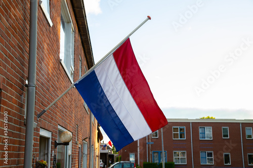 Flag of the Netherlands at half-mast on Remembrance Day