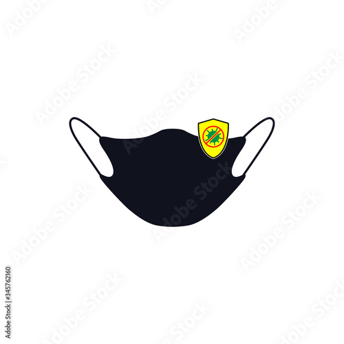 Mask icon vector in trendy flat design