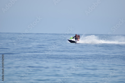 Tourist on a jet ski photo