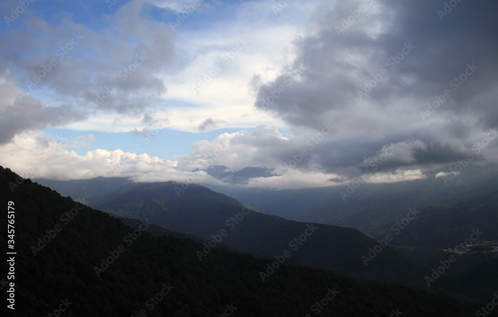 Mountain peaks of the Caucasus