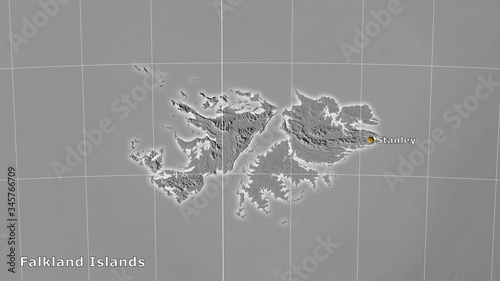 Falkland Islands, bilevel elevation - composition photo