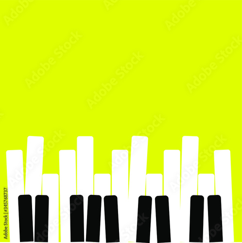 Piano banner with upper text space vector illustration  