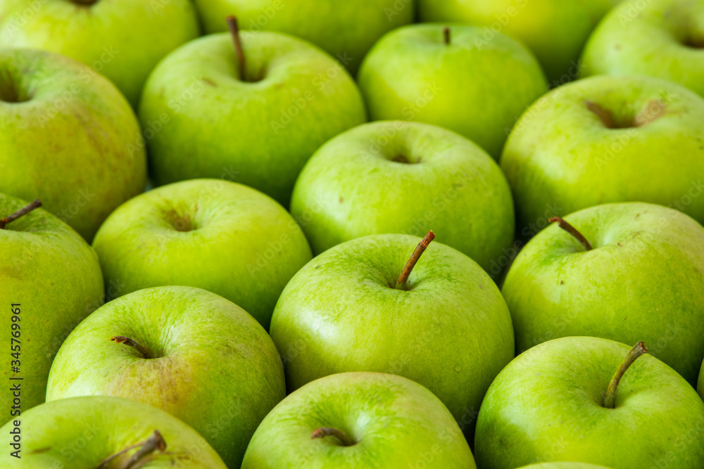Green apple on a white background. Granny smith Green apple on a white background. Granny smith